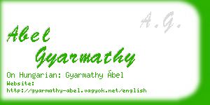 abel gyarmathy business card