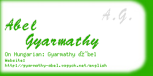 abel gyarmathy business card